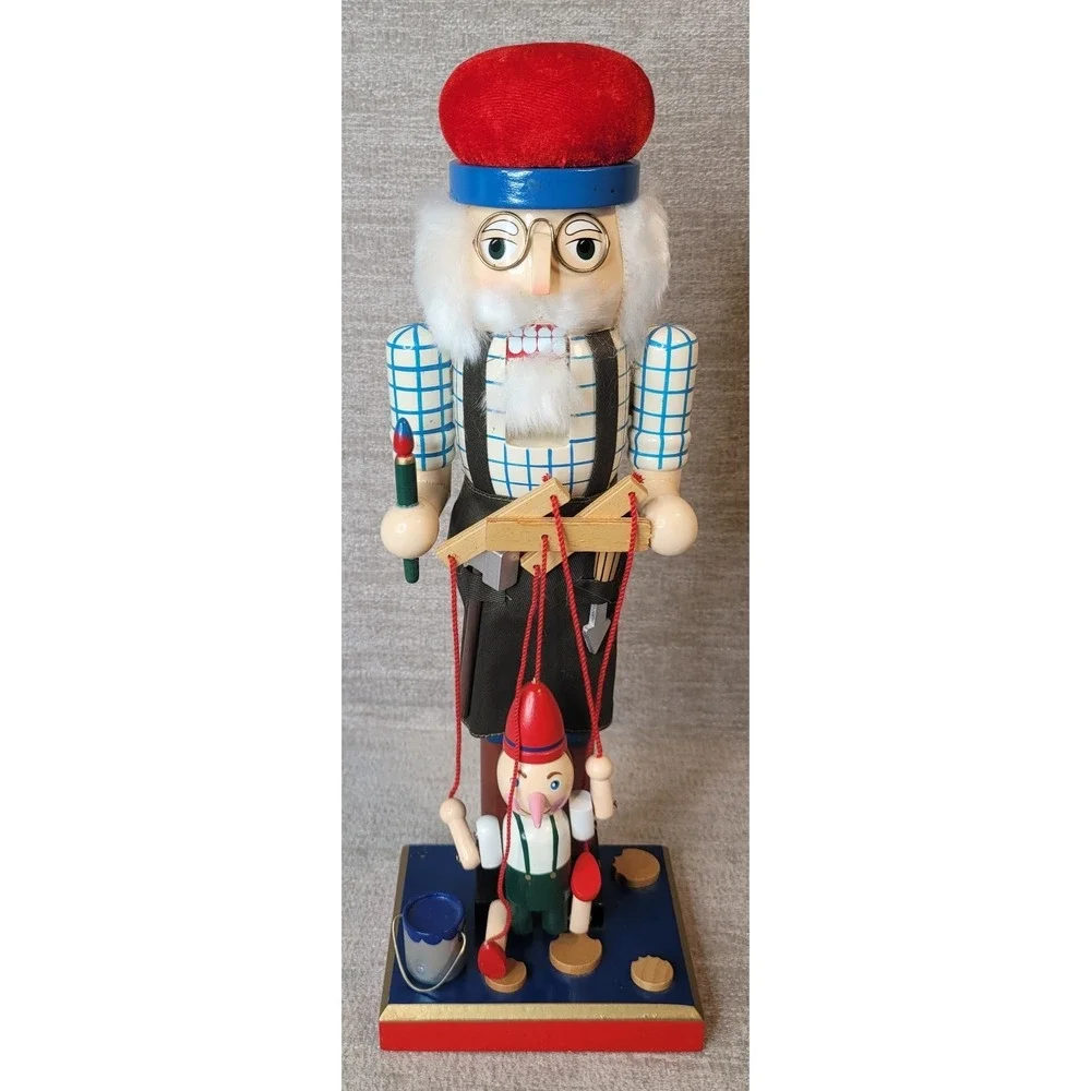 Vintage Geppetto Pinocchio Wooden Nutcracker Puppet 14